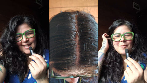 Constanza, clienta de ILEV Routine, con su shampoo en barra