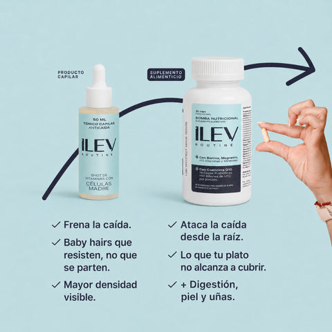 DUO ANTIcaída y densidad capilar TÓNICO + BOMBA NUTRICIONAL | 30 días