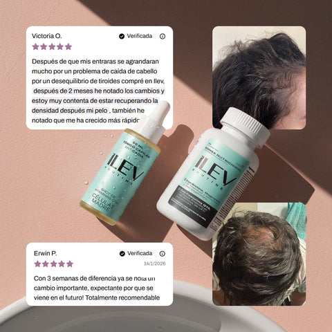 DUO ANTIcaída CRECIMIENTO INTENSIVO Bomba + Tónico. ILEV Routine - Daniela Caraboni E.I.R.L