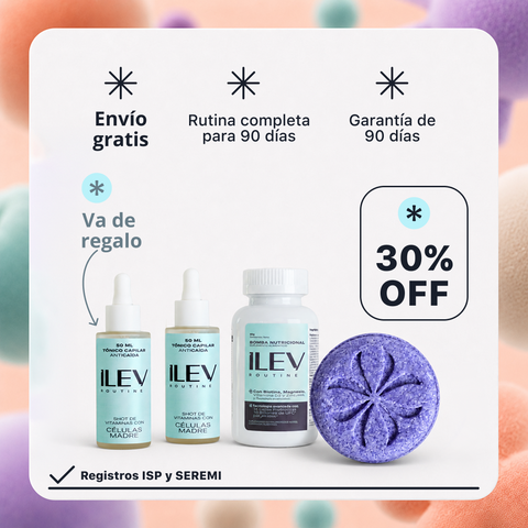 TRÍO 90 días: Tónico Anticaída + Bomba Nutricional + Shampoo en Barra 70g ENVÍO GRATIS
