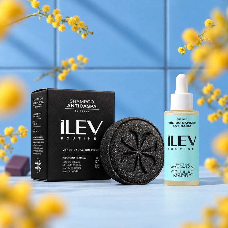 Pack Caspa y Caída ILEV Routine: Shampoo Anticaspa + Tónico Anticaída