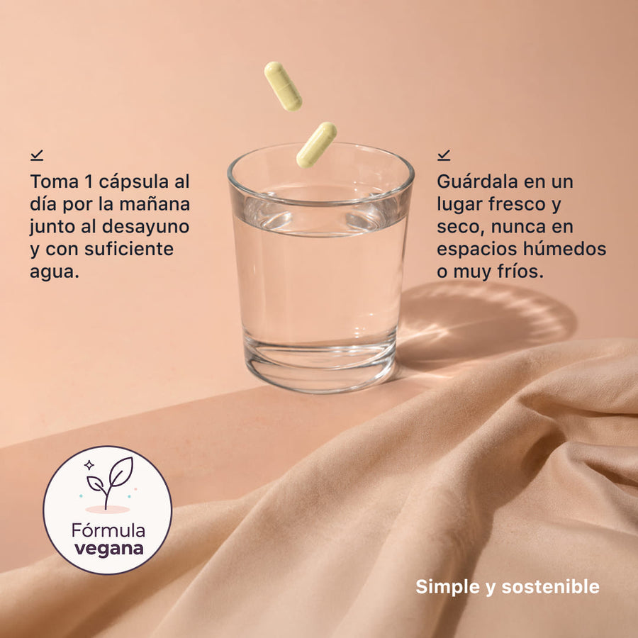 Modo de uso de la Bomba Nutricional ILEV: una cápsula en la mañana con el desayuno y abundante agua